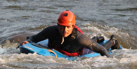 Kayak + surfboard = Bellyak